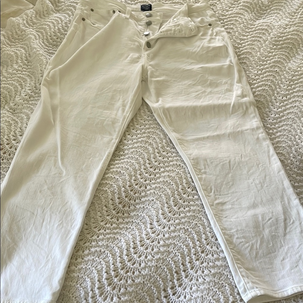 J. Crew Essential Straight White Button-Fly Jean